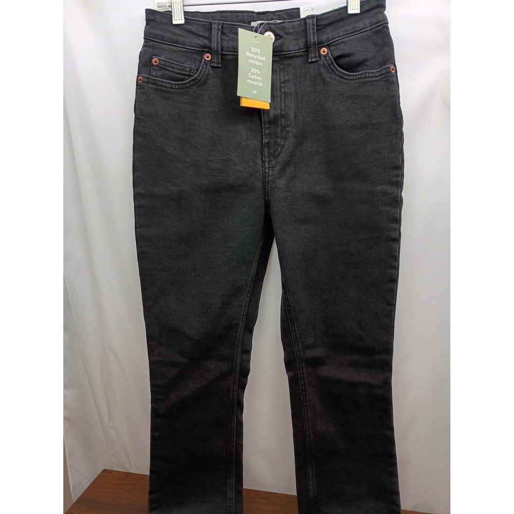 HM black high waisted high rise skinny size‎ 6 denim jeans punk goth steampunk